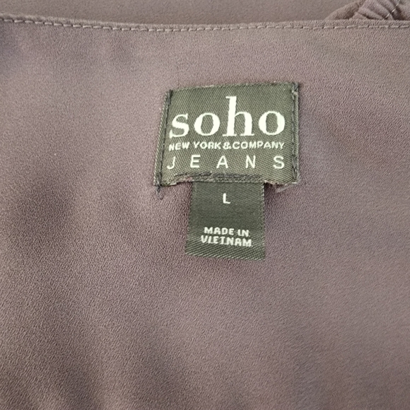 Soho New York & Company Jeans purple/mauve 3/4 sleeve blouse - Picture 2 of 7